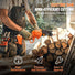 Mini Chainsaw, 4 inch Mini Chainsaw Cordless, Small Hand held Electric Power Chain Saw Battery Powered Operated, Household and Garden for Tree Trimming Wood Cutting, Gifts for Father Husband Men AOKIALLC