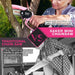 Saker Mini Chainsaw,Portable Electric Pink Mini Chainsaw Cordless,Handheld Chainsaw for Tree Branches,Courtyard, Household and Garden,By 2PCS 20V 1500mAh Batteries and 3 PCS Chains Saker