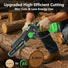 Mini Chainsaw Cordless, 8 Inch & 6 Inch Portable Electric Chain Saw with 2 Battery 8 Chains, Auto Oiler, Battery Powered Small Handheld Saw for Wood Cutting, Tree Trimming, Garden(Green) Yourfpv.net