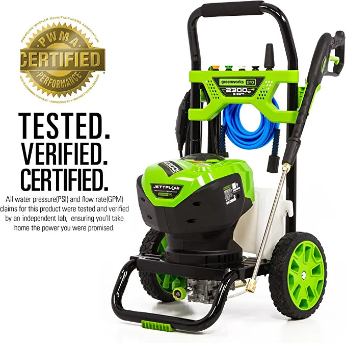 2300 PSI Pressure Washer, 12" Surface Cleaner Combo Kit greenworkstools