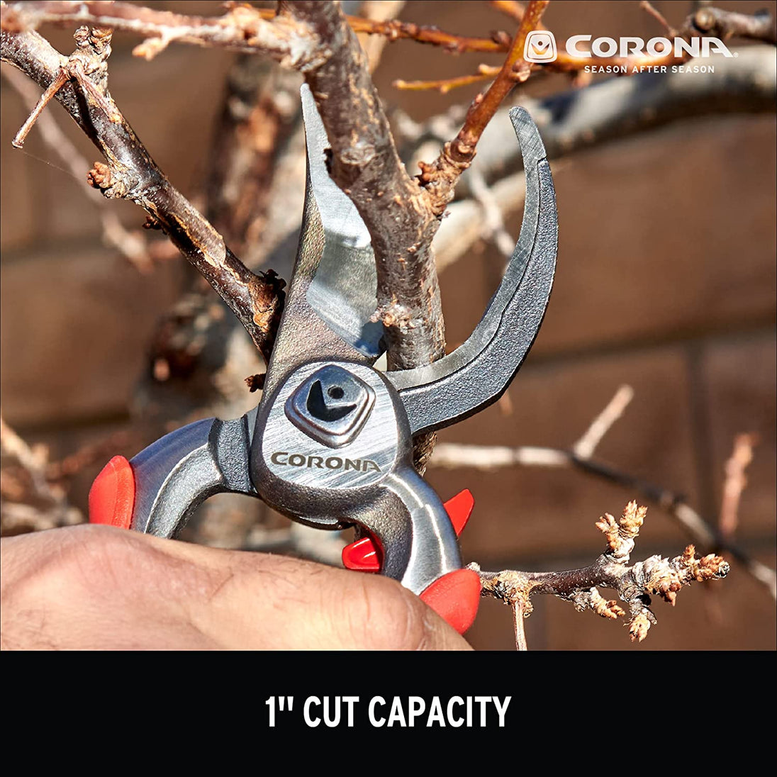 Corona BP 7100D DualCUT 3 in. High Carbon Steel Blade with Full Steel Core Handles Bypass Hand Pruner Corona