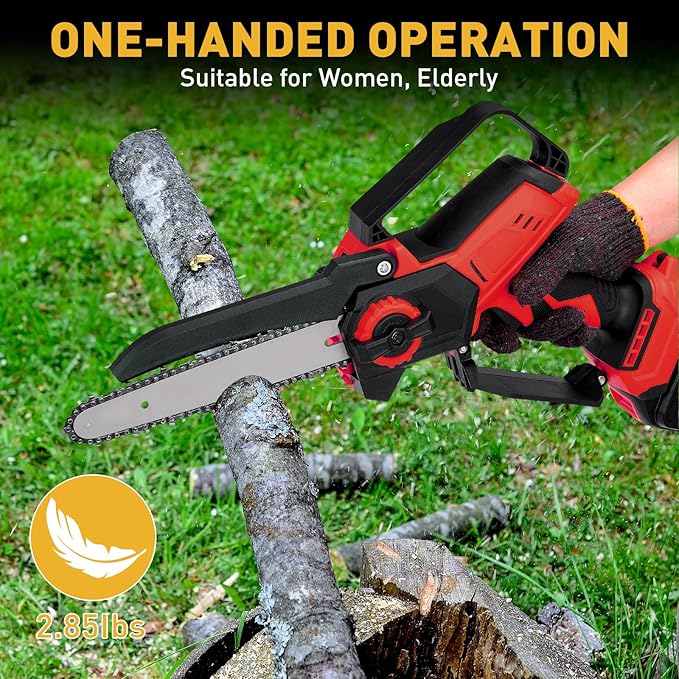 Mini Cordless Chainsaw for Milwaukee M18 Battery,6 Inch & 8 Inch Electric Battery Powered Brushless Chainsaw,400W Auto Oiler Hand Saw for Wood Cutting Tree Trimming(Only Tool) Yourfpv.net