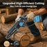 Mini Chainsaw Cordless, 8 Inch & 6 Inch Portable Electric Chain Saw with 2 Battery 8 Chains, Auto Oiler, Battery Powered Small Handheld Saw for Wood Cutting, Tree Trimming, Garden(Blue) Yourfpv.net