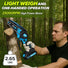 Mini Chainsaw, 6 Inch Mini Chainsaw cordless,21V with 2 Battery Powered Portable Handheld Small Chain Saw Use for Wood Cutting, Tree Trimming Handheld Saw, Home and Garden Tool (Bluce) Minichainsaw