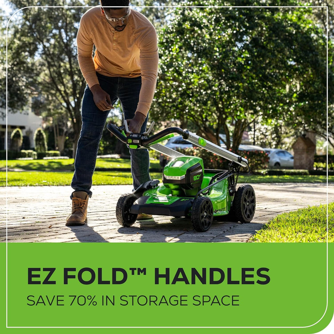 80V 21" Cordless Battery 4-in-1 Self-Propelled Lawn Mower and 700CFM Blower Combo Kit: 5.0 Ah Battery and 6A Charger greenworkstools