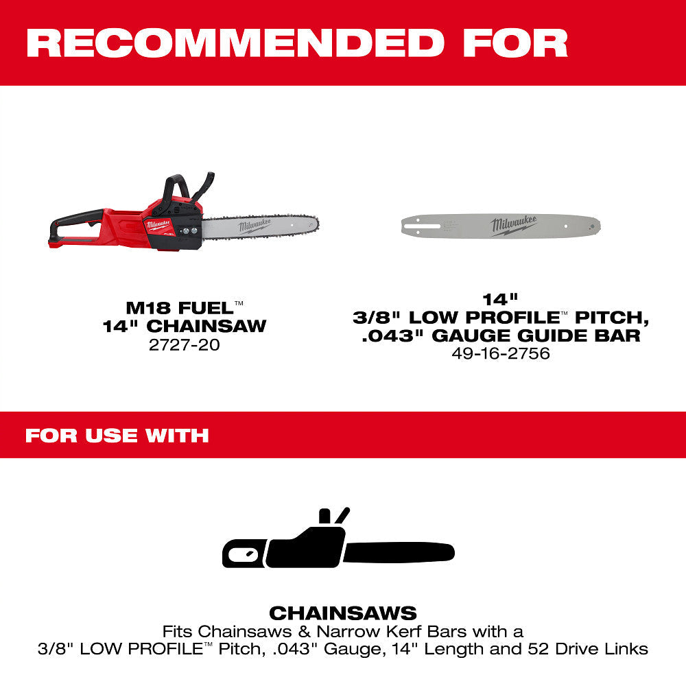 Milwaukee 14" Chainsaw Chain 49-16-2749 Milwaukee Tool
