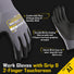 COOLJOB 3/6/12/36 Pairs Nitrile Rubber Dipped Safety Work Gloves with Grip Dots, Touchscreen COOLJOB