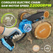 Mini Chainsaw, 6 Inch Mini Chainsaw cordless,21V with 2 Battery Powered Portable Handheld Small Chain Saw Use for Wood Cutting, Tree Trimming Handheld Saw, Home and Garden Tool (Bluce) Minichainsaw