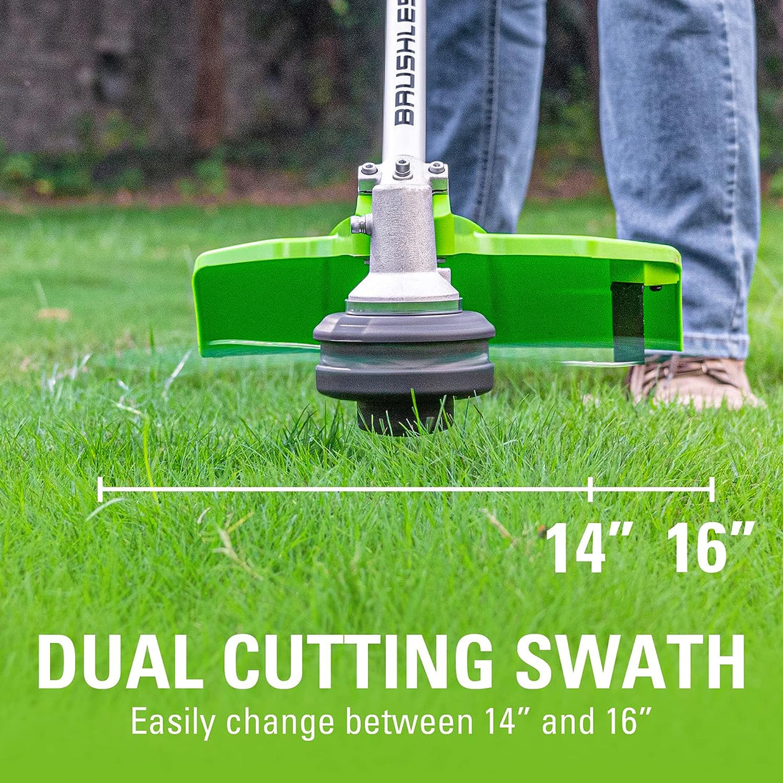 40V 550 CFM Cordless Battery Leaf Blower and 16" Attachment Capable String Trimmer Combo Kit, 4Ah Battery and Charger greenworkstools