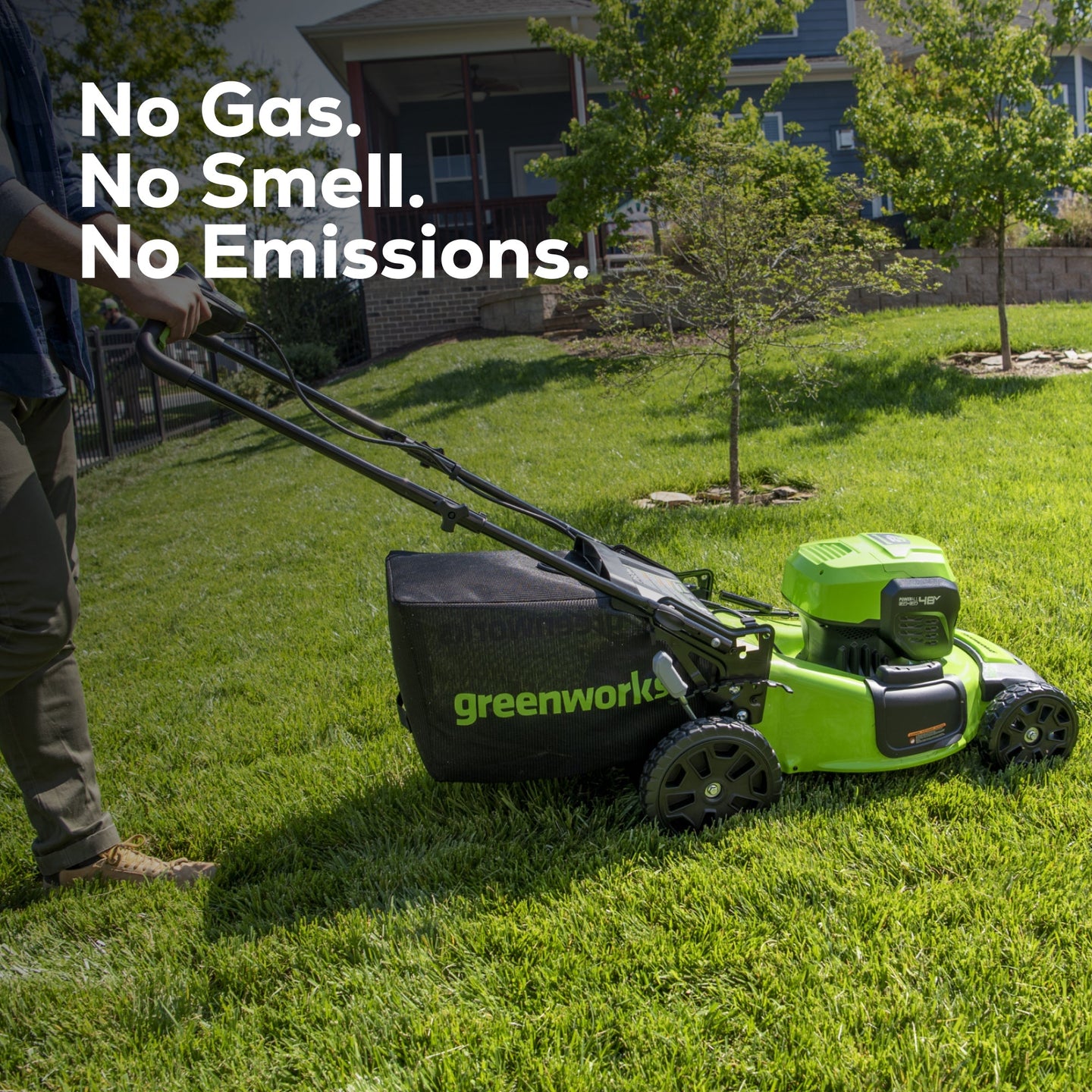 48V (24V x 2) 20" Cordless Battery Push Mower 3PC Combo Kit: (2) 4.0 Ah USB Batteries,(1) 2.0 Ah Battery,(1) Dual-Port Rapid Charger and (1) Charger greenworkstools