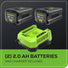 80V 21" Cordless Battery 3-in-1 Push Mower 3pc Combo Kit: (2) 2.0 Ah Batteries and Rapid Charger greenworkstools