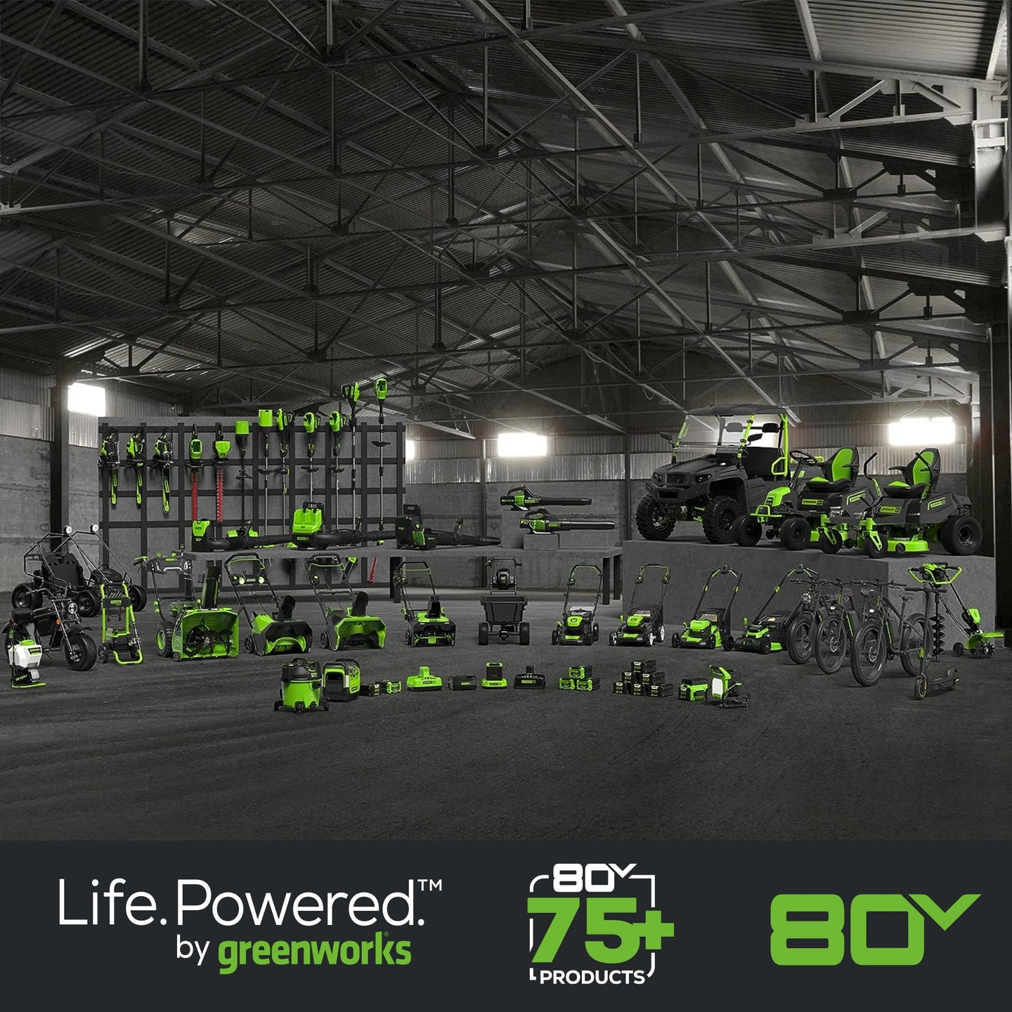 80V 21" Self-Propelled Mower 5PC Combo Kit, (1) 4Ah Battery, (1) 2Ah Battery and (2) Chargers greenworkstools