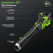 Pro 60V 780CFM Cordless Battery Leaf Blower, 4Ah Battery and Charger Greenworks
