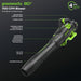 80V 700CFM Cordless Battery Blower w/  2.5Ah Battery & Charger Greenworks