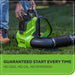 80V 750CFM Cordless Battery Single Port Backpack Blower, 4Ah Battery and Charger Greenworks
