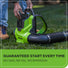 80V 750 CFM Cordless Battery Single Port Backpack Blower, 8Ah Battery and 6A Charger Greenworks