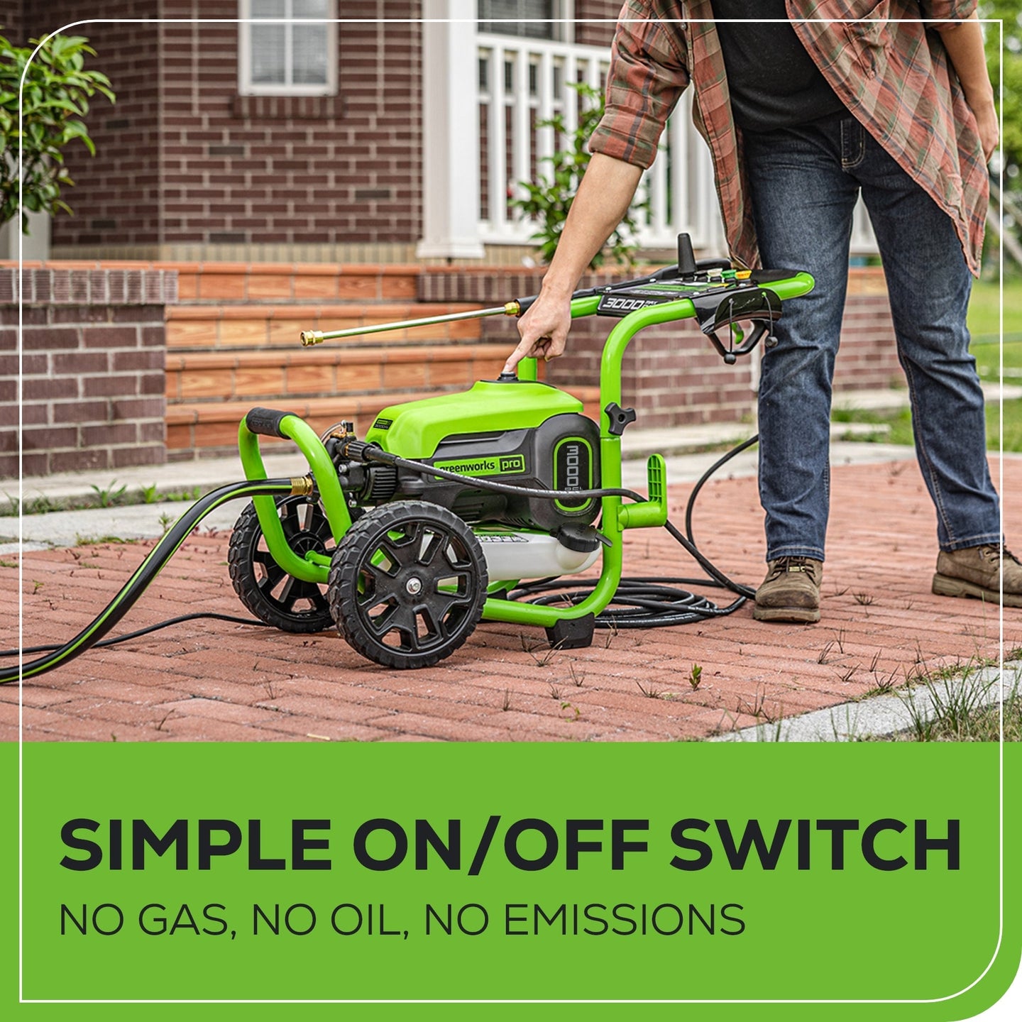 3000 PSI Pressure Washer, 24V 600-PSI Cordless Power Cleaner Combo Kit greenworkstools