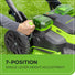 80V 25" Cordless Battery Dual Blade Self-Propelled Mower 2PC Combo Kit, (1) 4.0 Ah Battery and (1) Rapid Charger greenworkstools