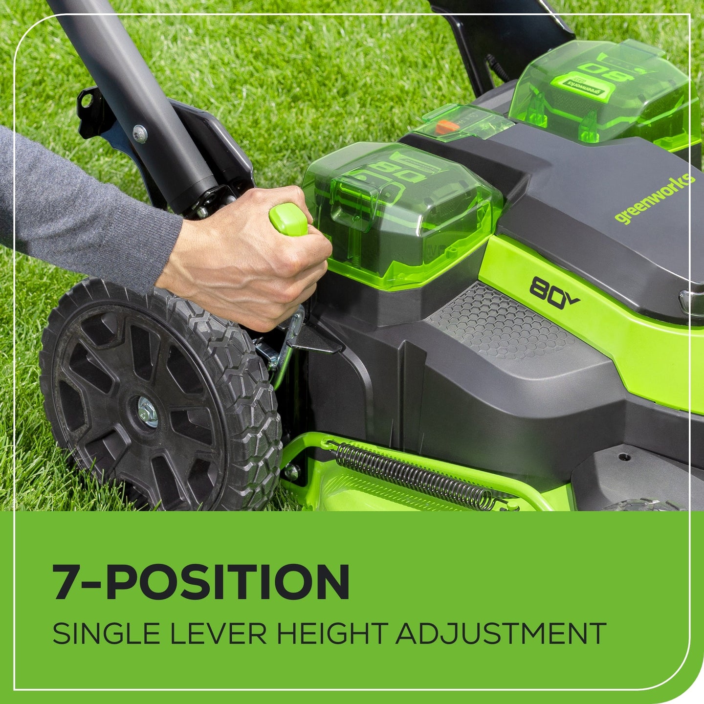 80V 25" Cordless Battery Dual Blade Self-Propelled Mower 2PC Combo Kit, (1) 4.0 Ah Battery and (1)Rapid Charger greenworkstools