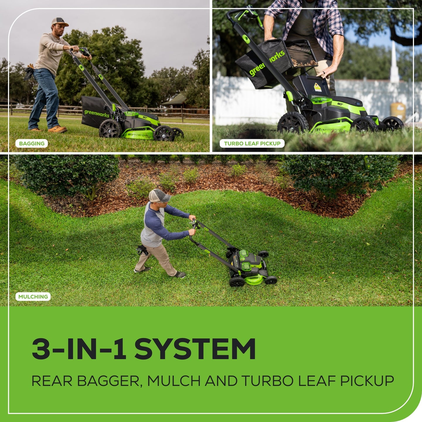 80V 25" Cordless Battery Dual Blade Self-Propelled Mower 2PC Combo Kit, (1) 4.0 Ah Battery and (1) Rapid Charger greenworkstools