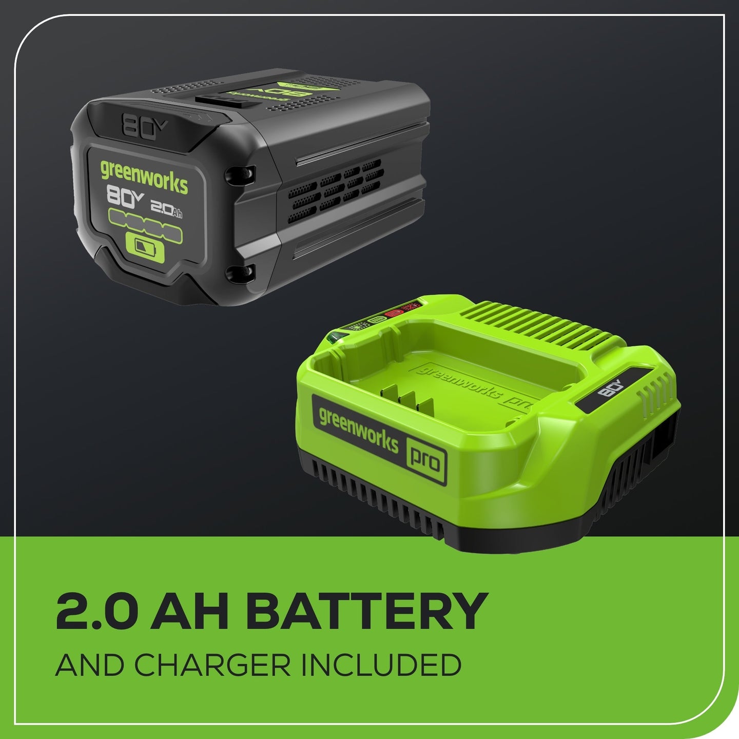 80V 16" Cordless Battery String Trimmer and 8" Edger Combo Kit: 2.0 Ah Battery and Charger greenworkstools
