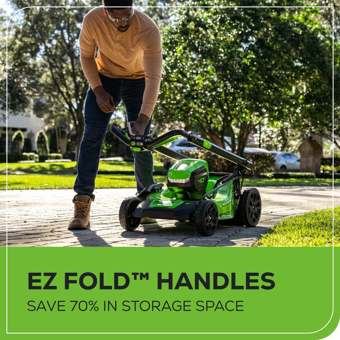 40V 21" Cordless Battery Self-Propelled Mower 3pc Combo Kit: 5.0 Ah Battery and Charger greenworkstools