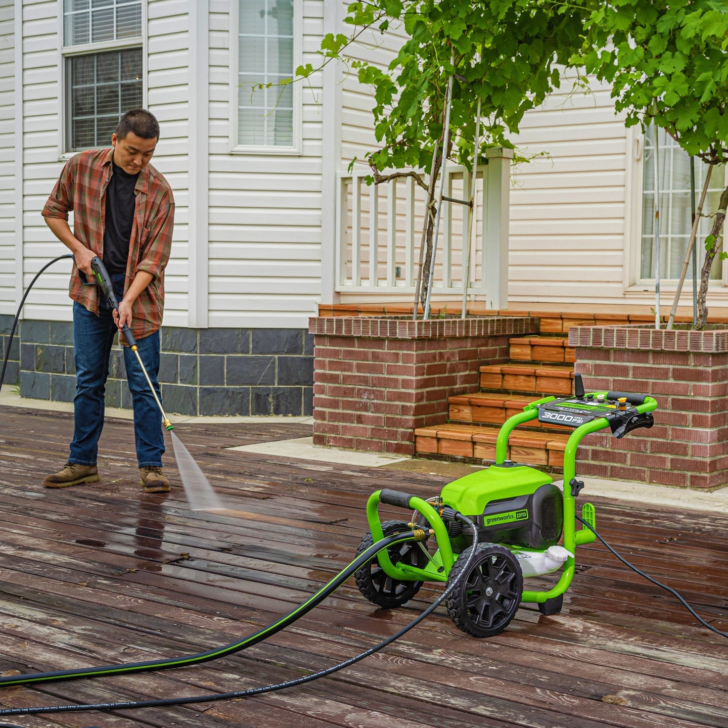 3000 PSI Pressure Washer, Premium Foam Cannon Combo Kit greenworkstools