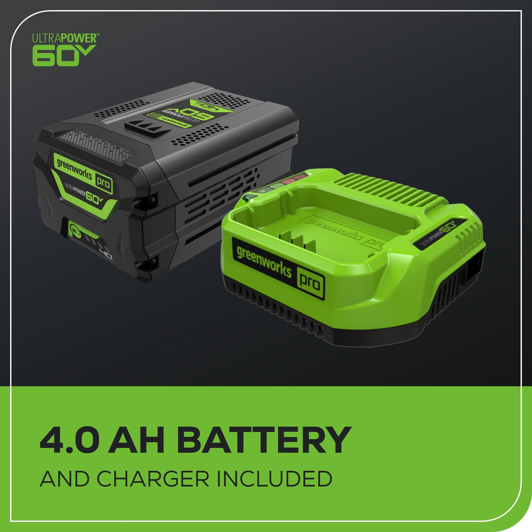 60V 13" Cordless Battery String Trimmer & 540 CFM Leaf Blower Combo Kit w/ 4.0Ah Battery & Charger greenworkstools