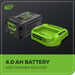 60V 13" Cordless Battery String Trimmer & 540 CFM Leaf Blower Combo Kit w/ 4.0Ah Battery & Charger greenworkstools