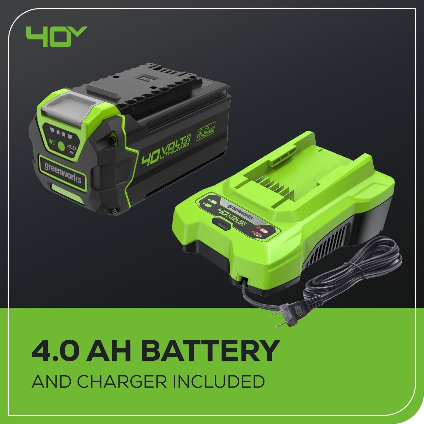 40V 12" Cordless Battery Snow Shovel: 4.0 Ah Battery and Charger greenworkstools