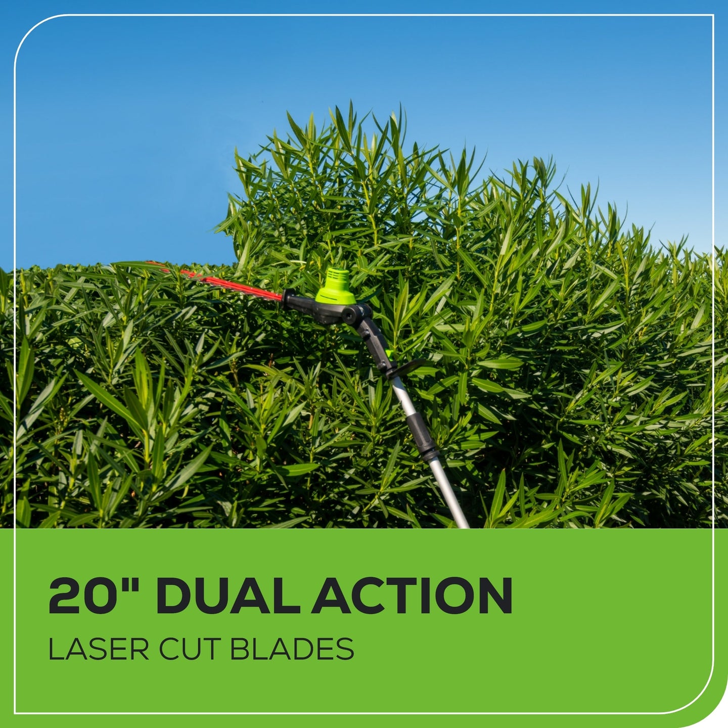 60V 10" Cordless Battery Pole Saw and 20" Pole Hedge Trimmer Combo Kit: 2.0 Ah Battery and Charger greenworkstools