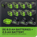 60V 42" Cordless Battery CrossoverZ Zero Turn Riding Lawn Mower 3-Tool Combo Kit, (6) 8Ah Batteries, One(1) 2.5 Ah Battery and (4) Chargers greenworkstools