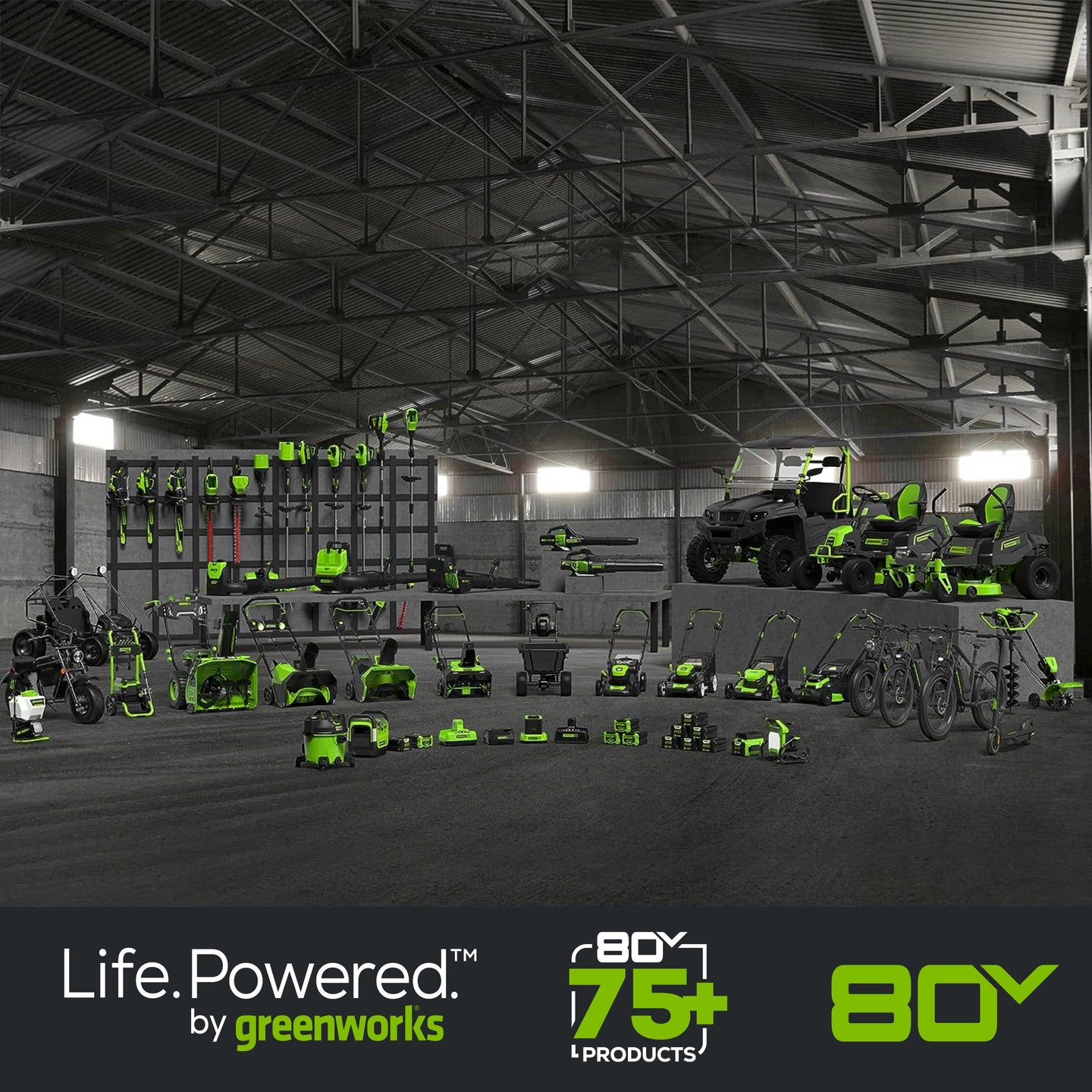 OPEN BOX 80V 730 CFM Cordless Battery Leaf Blower: 2.5 Ah Battery and Rapid Charger greenworkstools