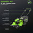 80V 21" Cordless Battery Self-Propelled Mower and Blower: 4.0 Ah Battery and Rapid Charger greenworkstools