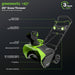 40V 20" Cordless Battery Single-Stage Snow Blower (Tool Only) greenworkstools