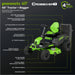 60V 42" Cordless Battery CrossoverT Riding Lawn Mower + Bagger, (6) 8.0 Ah Batteries and (3) Dual-Port Turbo Chargers greenworkstools