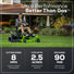 60V 42" Cordless Battery CrossoverZ Zero Turn Riding Lawn Mower 3-Tool Combo Kit, (6) 8Ah Batteries, One(1) 2.5 Ah Battery and (4) Chargers greenworkstools