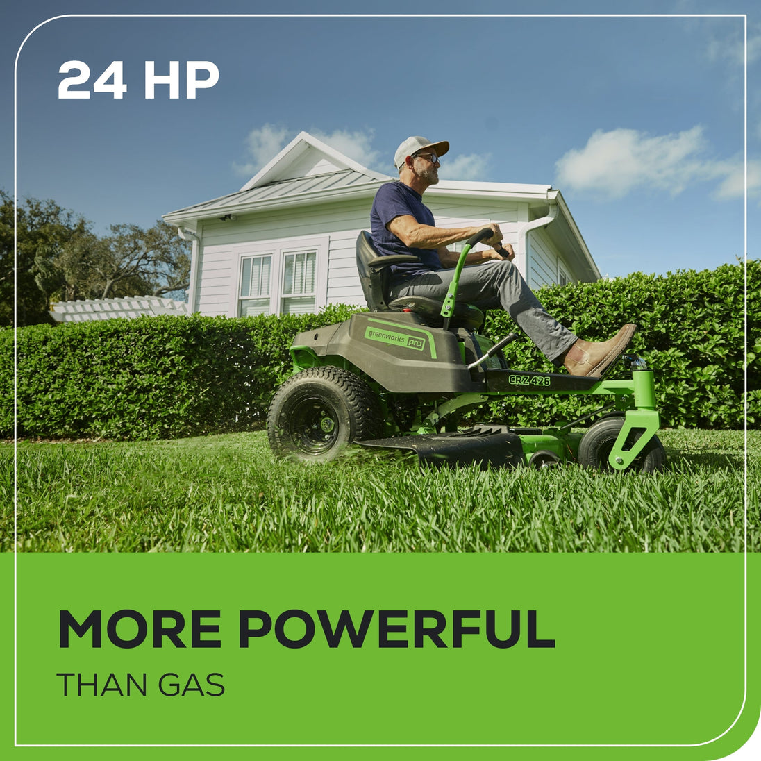 60V 42" Cordless Battery CrossoverZ Zero Turn Riding Lawn Mower 3-Tool Combo Kit, (6) 8Ah Batteries, One(1) 2.5 Ah Battery and (4) Chargers greenworkstools