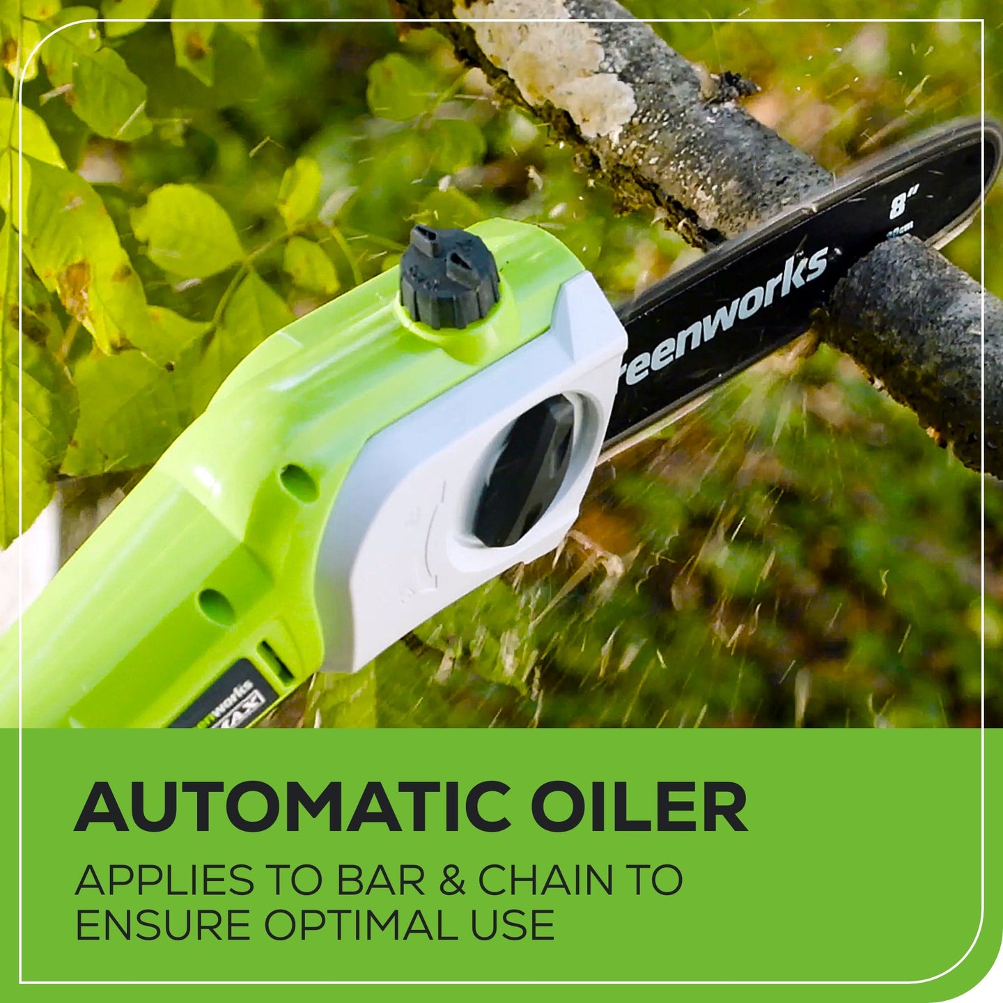 40V Cordless 8" Pole Saw with Hedge Trimmer Attachment Combo Kit (Tool Only) greenworkstools