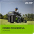 60V 42" Cordless Battery CrossoverT Riding Lawn Mower + Bagger, (6) 8.0 Ah Batteries and (3) Dual-Port Turbo Chargers greenworkstools