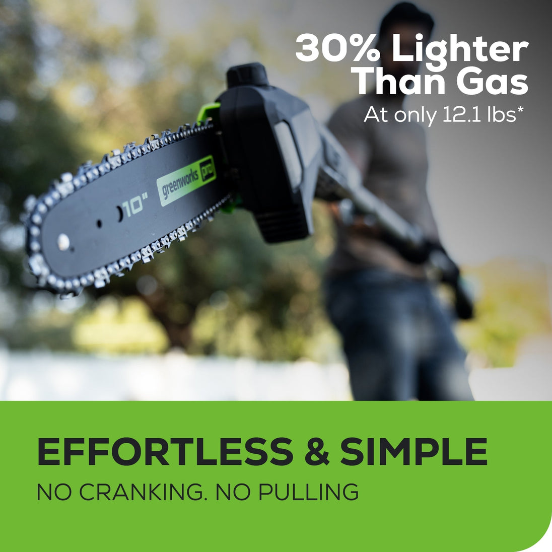 60V 10" Cordless Battery Pole Saw and 20" Pole Hedge Trimmer Combo Kit: 2.0 Ah Battery and Charger greenworkstools