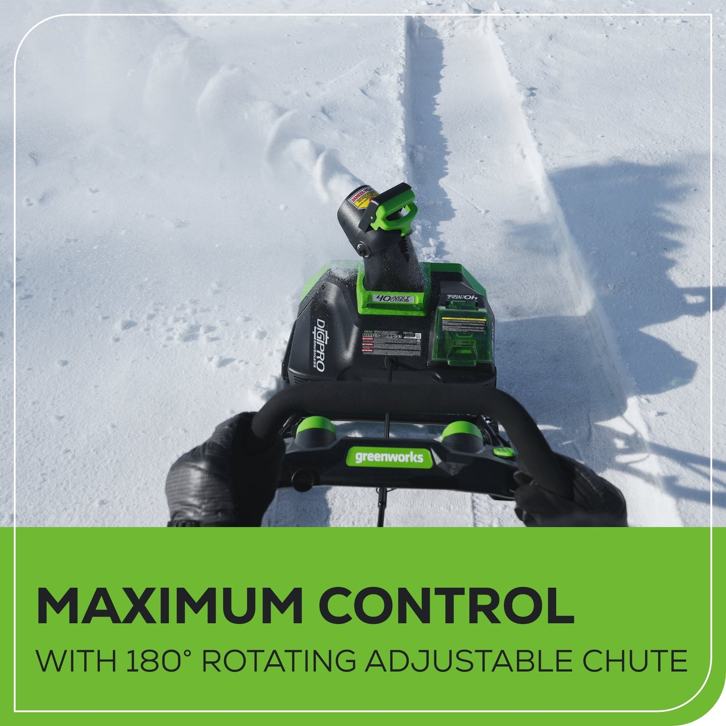 40V 20" Cordless Battery Single-Stage Snow Blower (Tool Only) greenworkstools