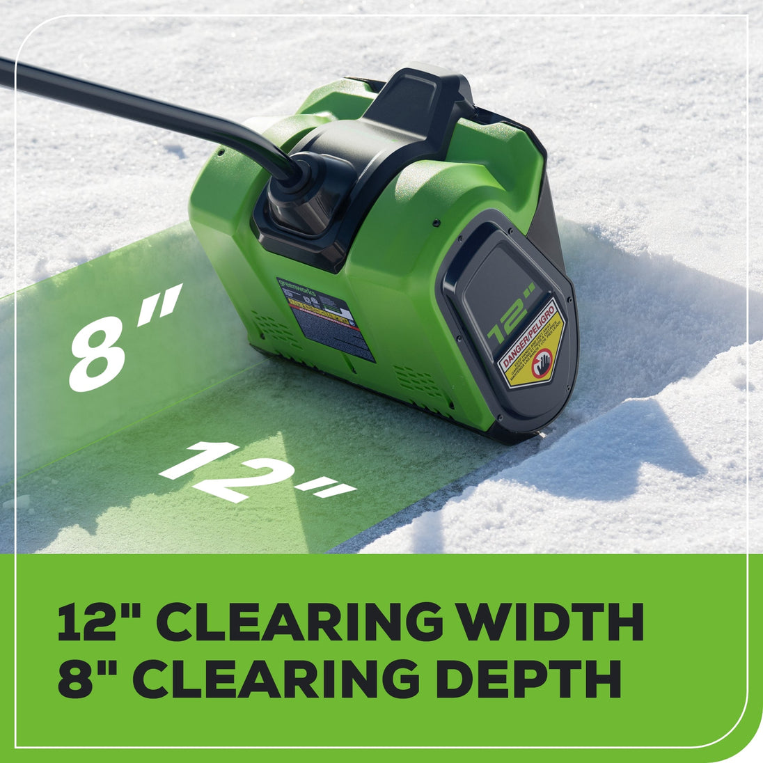 40V 12" Cordless Brushless Snow Shovel with Light (Tool Only) greenworkstools