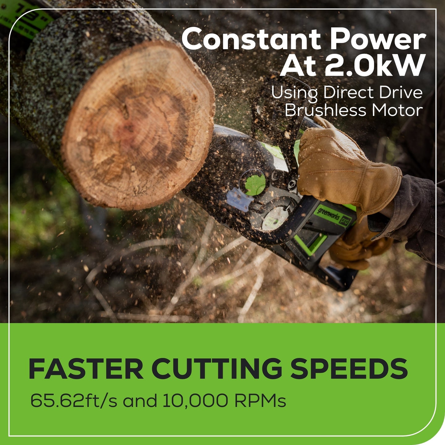 60V 18" Cordless Battery 2.0 kW Chainsaw and 10" Pole Saw Combo Kit: 4.0 Ah Battery and Charger greenworkstools