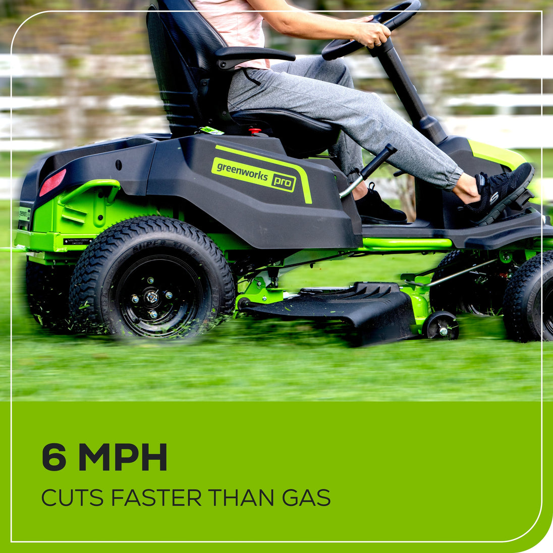 60V 42" Cordless Battery CrossoverT Riding Lawn Mower + Bagger, (6) 8.0 Ah Batteries and (3) Dual-Port Turbo Chargers greenworkstools