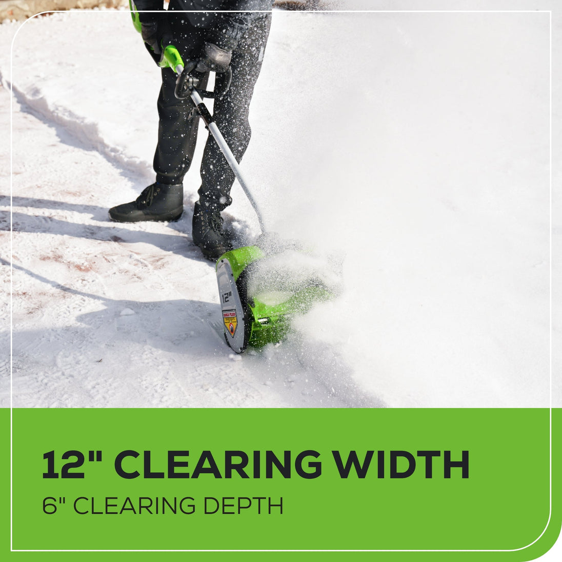 40V 12" Cordless Battery Snow Shovel: 4.0 Ah Battery and Charger greenworkstools