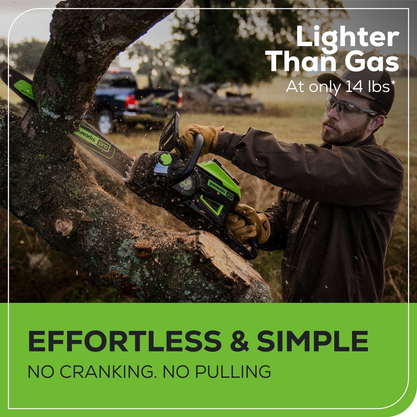 60V 18" Cordless Battery 2.0 kW Chainsaw and 10" Pole Saw Combo Kit: 4.0 Ah Battery and Charger greenworkstools