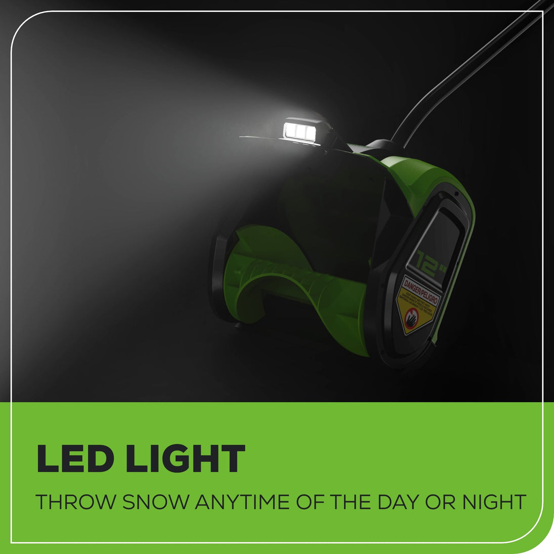 40V 12" Cordless Brushless Snow Shovel with Light (Tool Only) greenworkstools