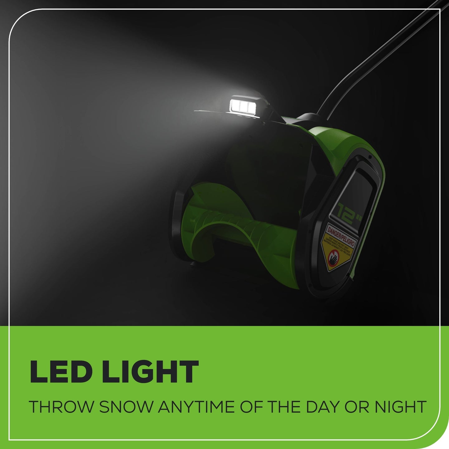 40V 12" Cordless Brushless Snow Shovel with Light (Tool Only) greenworkstools