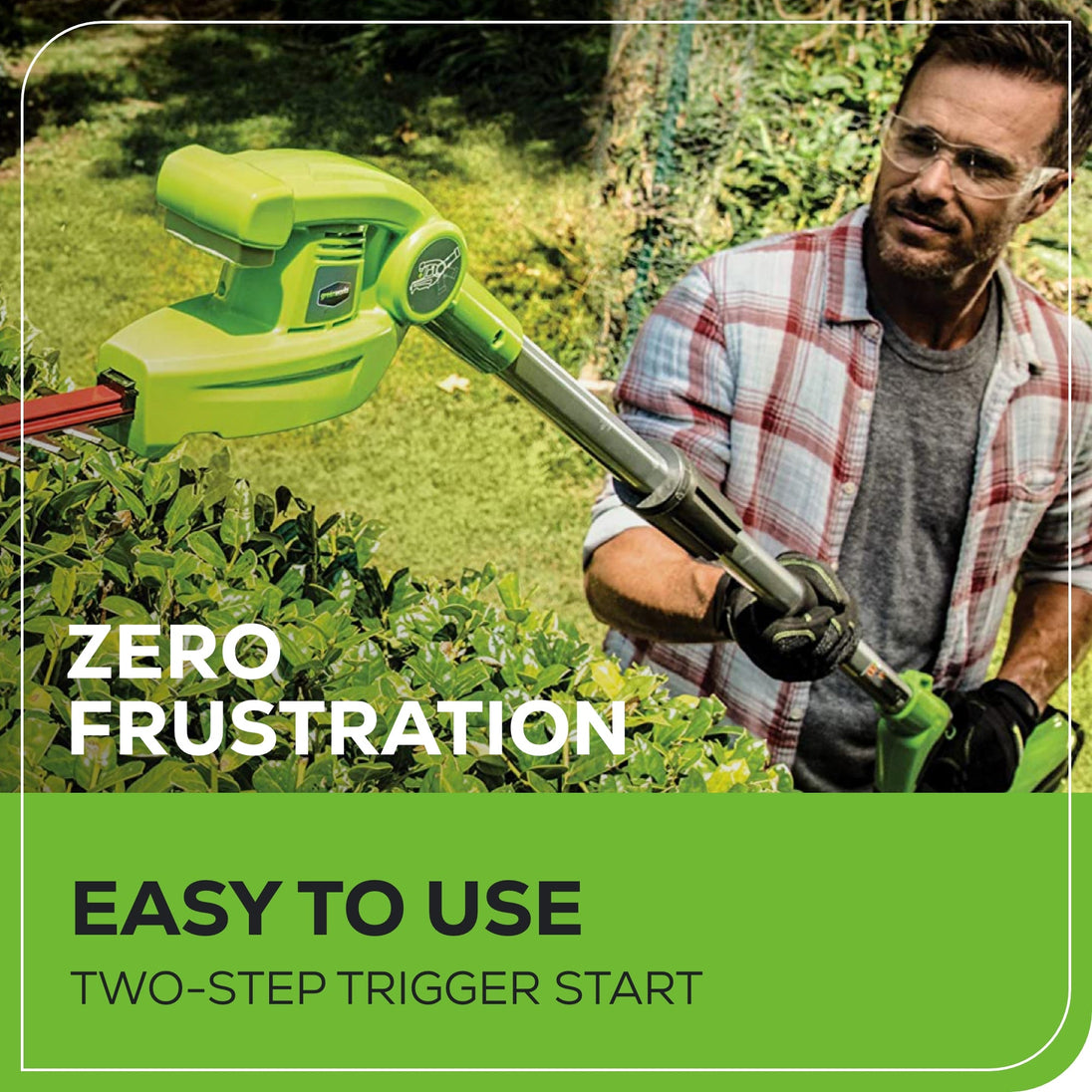 40V Cordless 8" Pole Saw with Hedge Trimmer Attachment Combo Kit (Tool Only) greenworkstools